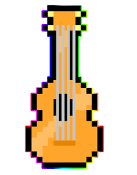 iamgem de um violão clássico pixelado