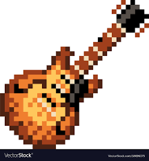 imac1gem de uma guitarra elétrica pixelada