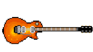 imagem de uma guitarra elétrica pixelada